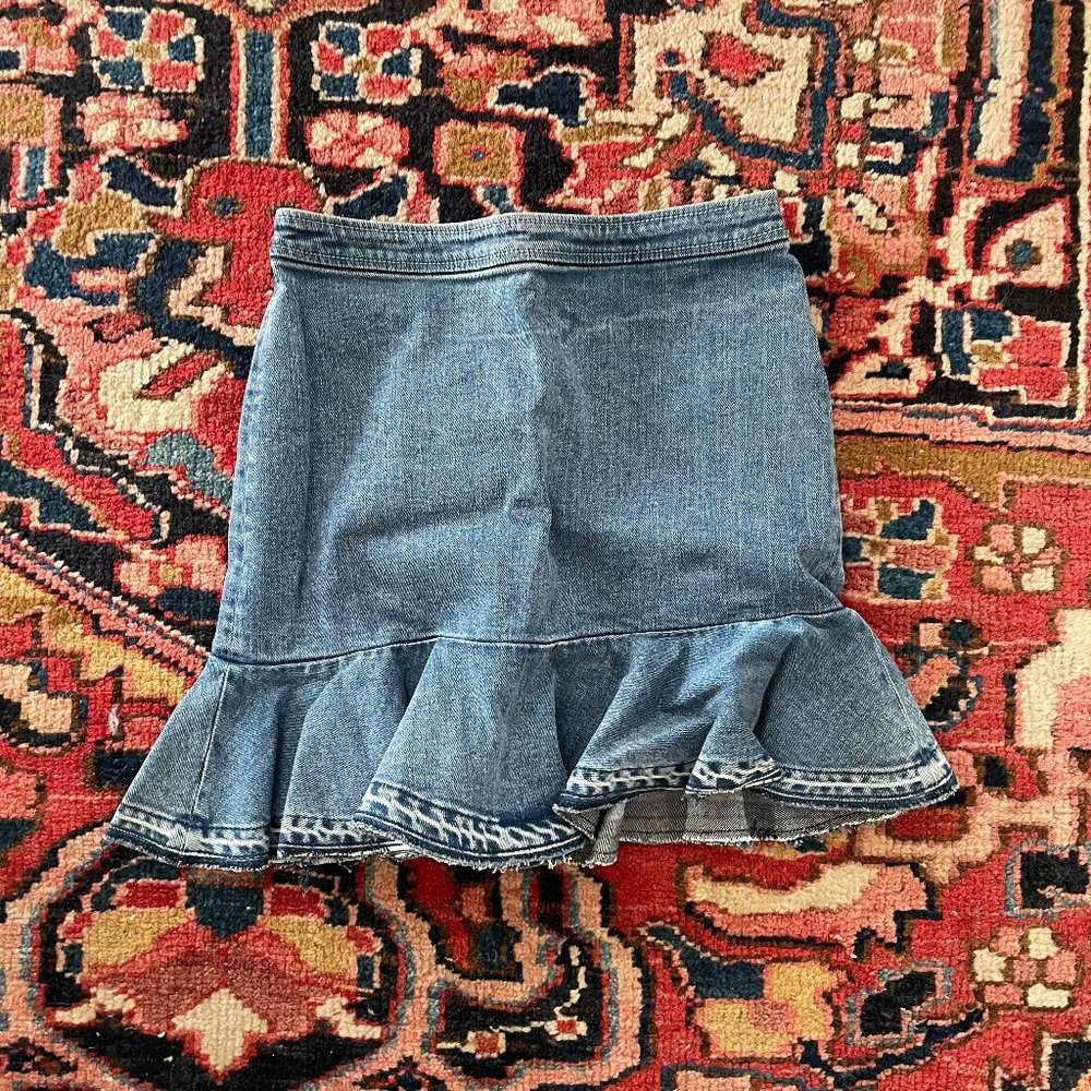 Intermix Denim Mini Skirt